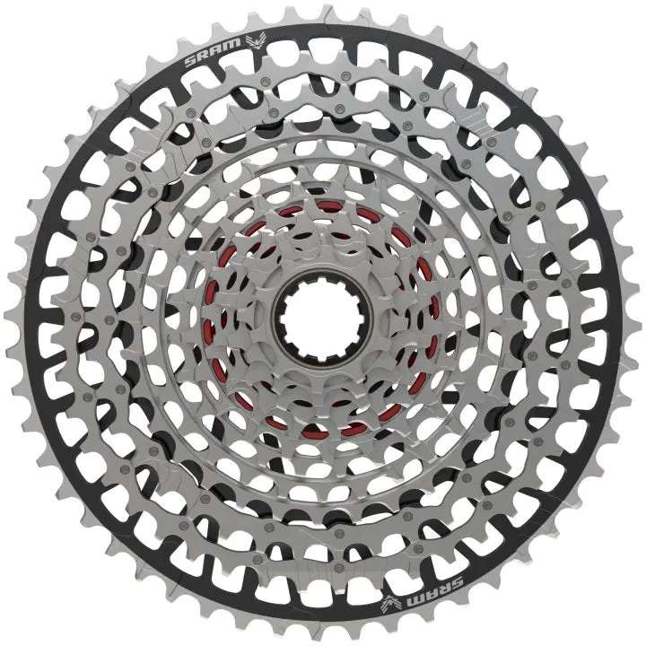 Sram Xx Eagle T-Type Xs-1297 12 Spd Mtb Cassette - Silver-Black 1