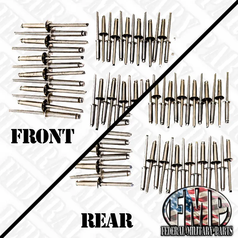 Stainless Steel Rivet Kit - For One Door - Fits Humvee X-Door M998 Hmmwv - For Mounting Door Skins 1