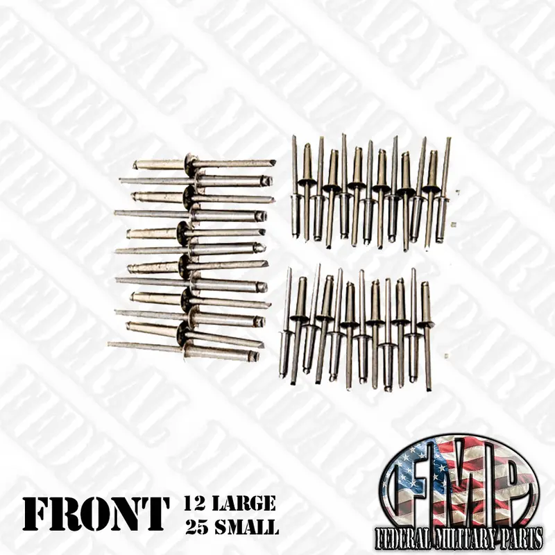 Stainless Steel Rivet Kit - For One Door - Fits Humvee X-Door M998 Hmmwv - For Mounting Door Skins 2