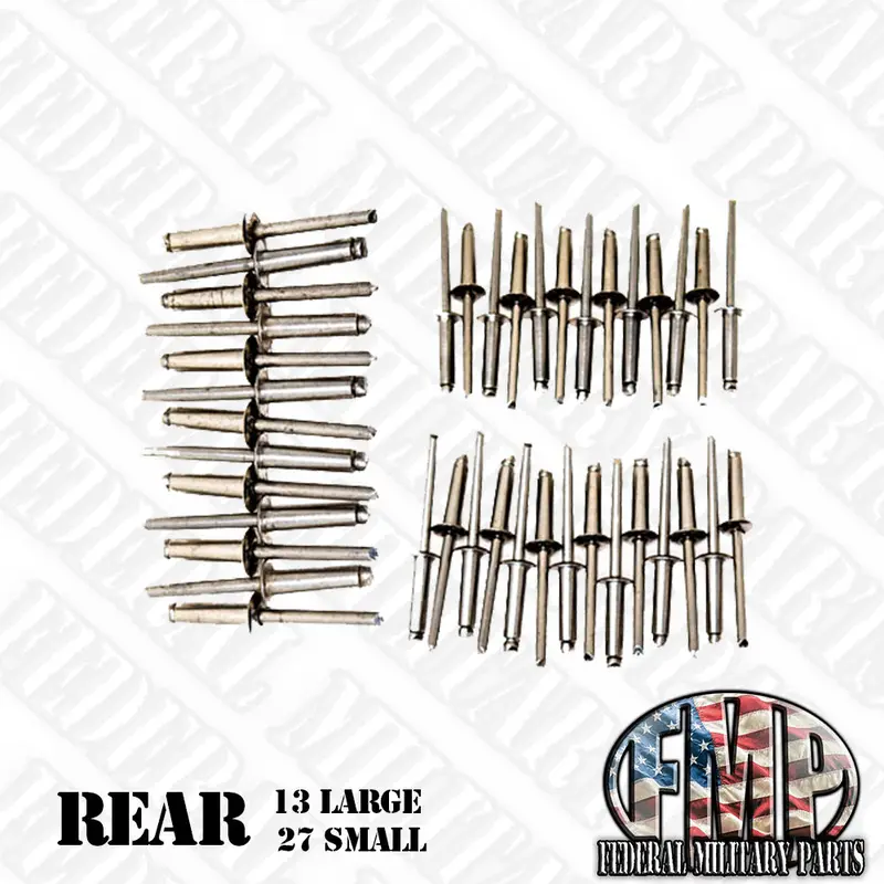Stainless Steel Rivet Kit - For One Door - Fits Humvee X-Door M998 Hmmwv - For Mounting Door Skins 2