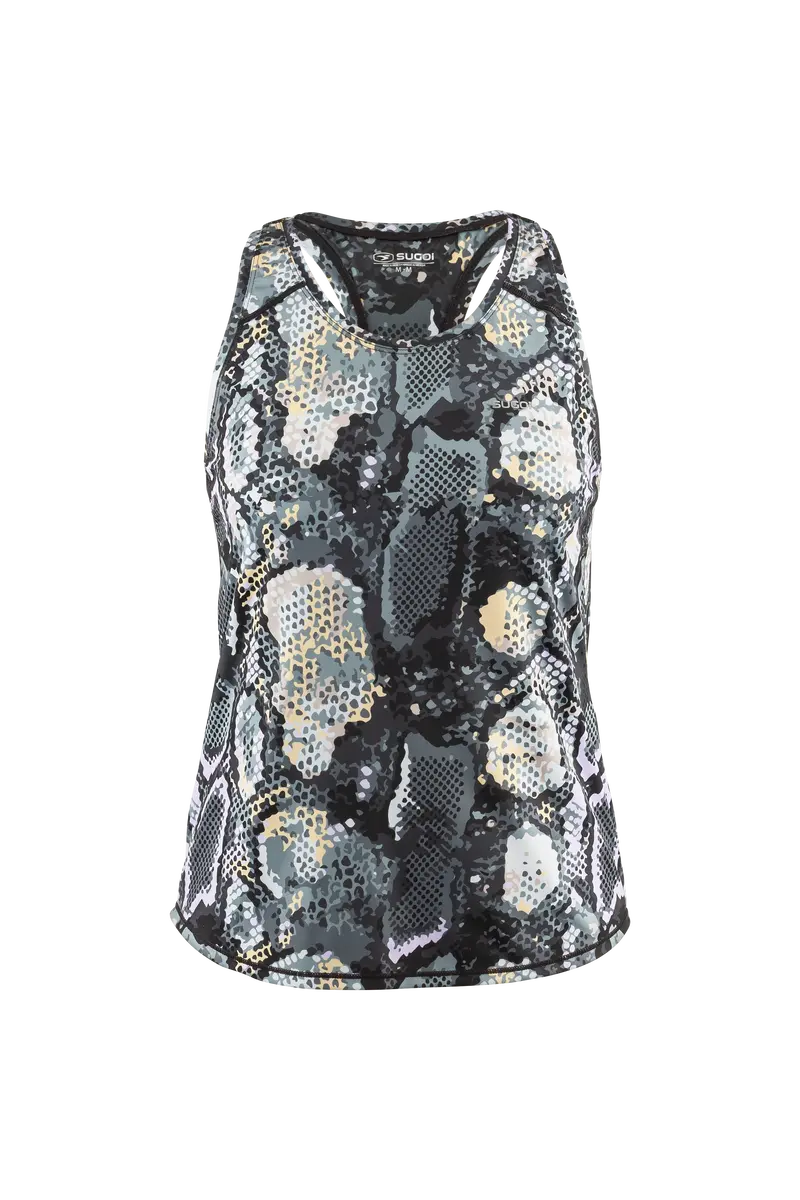 Sugoi Coast Print Tank - Womens - Deep Lilac-Snake 3
