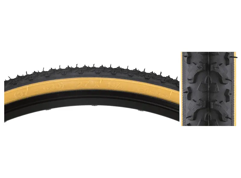 Sunlite Hybrid V-Track 27" Wire Tire - Black-Tan 1
