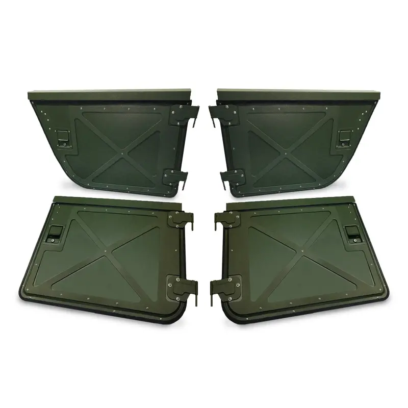 Tactical Half Doors, Set Of 4, Black, Tan Or Green, Fits Humvee Hard "X" Doors Lower Half 1