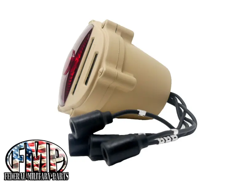 Tan Tail Light Sign Brake Stop Light Assembly Black 24-Volt, Fits Military Humvee 2