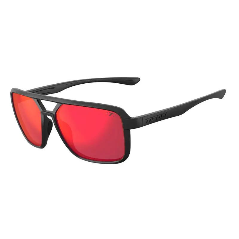 Tifosi Salto Single Lens Sunglasses - Blackout Smoke-Red 1