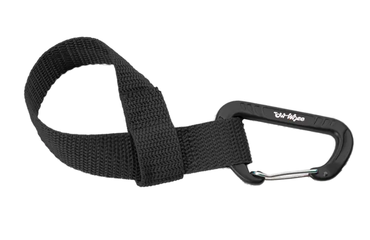 Towwhee Quick Loop 12" Strap With Mini Carabiner - Black 1