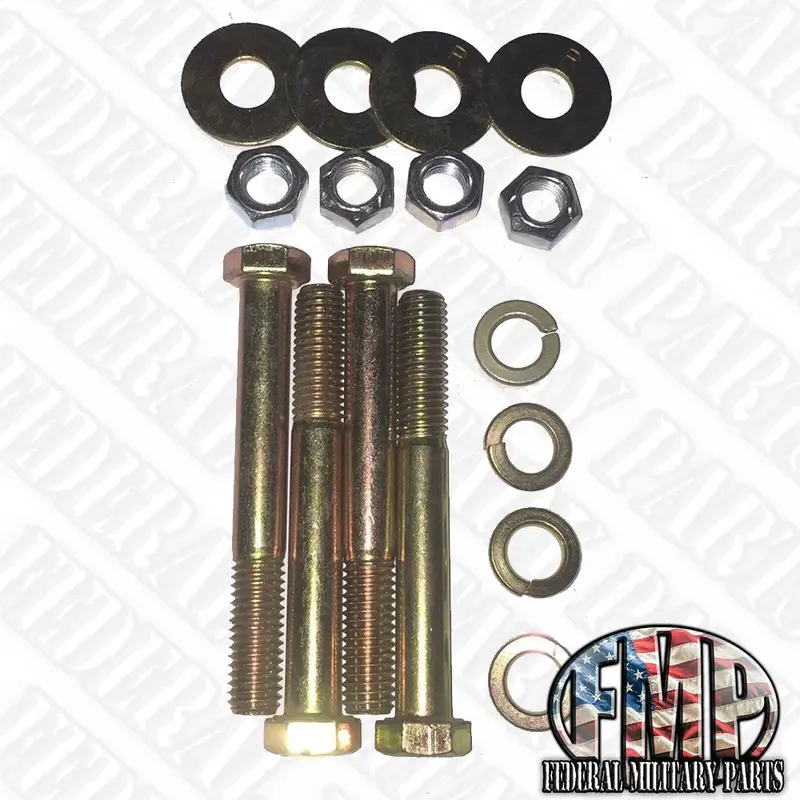 Trailer Hitch Installation Kit For Military Humvee M998 All Hitches - 16Pc Gr8 5” Mounting 1