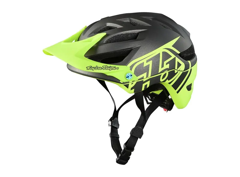 Troy Lee Designs A1 Mips Classic Helmet - Youth - Dark Gray-Yellow 1