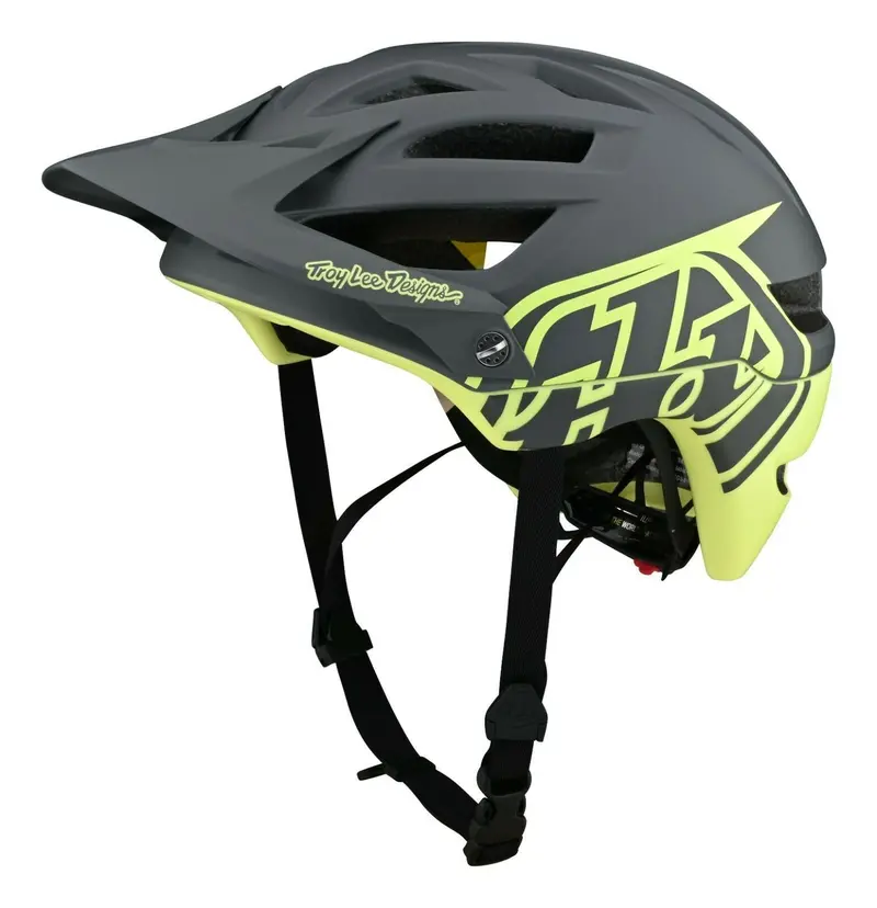 Troy Lee Designs A1 Mips Mtb Helmet - Classic - Gray-Yellow - 2022 1