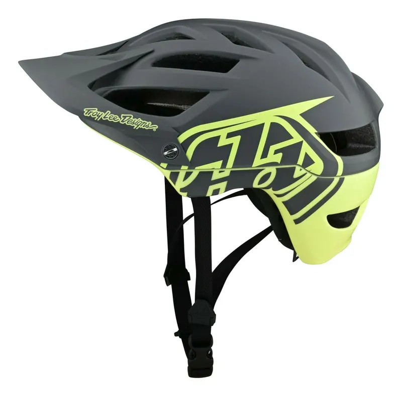 Troy Lee Designs A1 Mips Mtb Helmet - Classic - Gray-Yellow - 2022 2