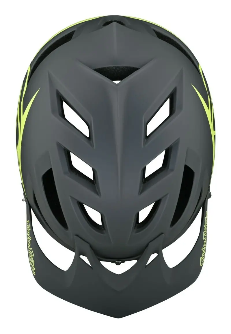 Troy Lee Designs A1 Mips Mtb Helmet - Classic - Gray-Yellow - 2022 4