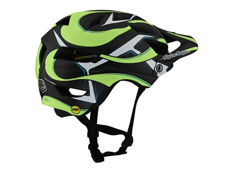 Troy Lee Designs A1 Mips Mtb Helmet - Youth - Welter - Black-Green - 2021 1