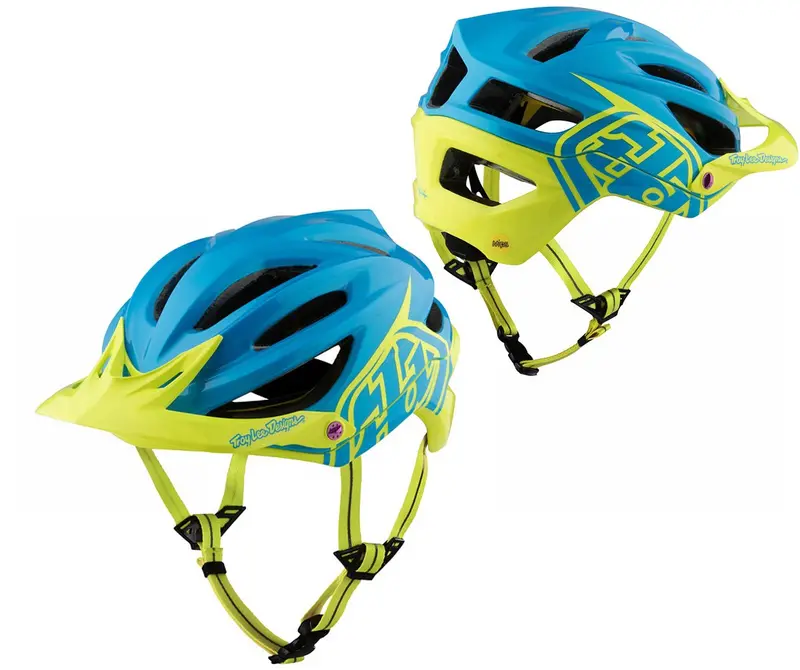 Troy Lee Designs A2 Mips Mtb Helmet - Decoy - Cyan - Yellow 1