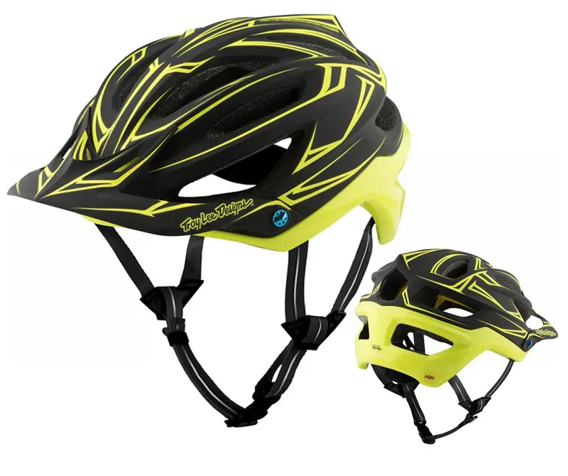 Troy Lee Designs A2 Mips Mtb Helmet - Pinstripe - Black-Yellow 1