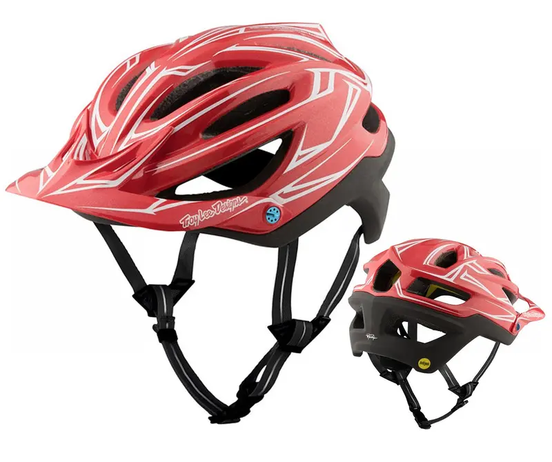 Troy Lee Designs A2 Mips Mtb Helmet - Pinstripe - Red-Black 1
