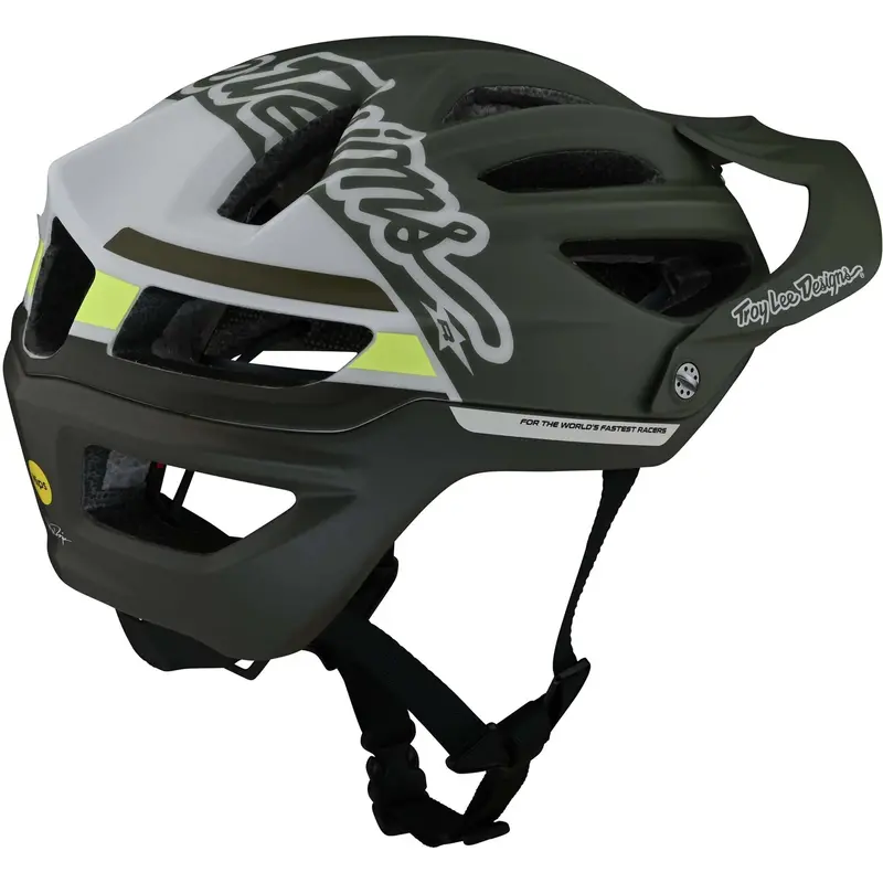 Troy Lee Designs A2 Mips Mtb Helmet - Silhouette - Green 3