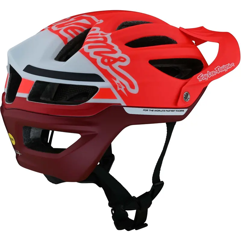 Troy Lee Designs A2 Mips Mtb Helmet - Silhouette - Red 2