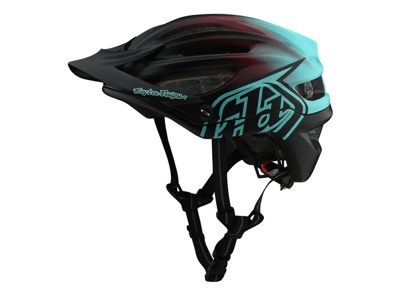 Troy Lee Designs A2 Mips Mtb Helmet - Stain'd - Black-Turquoise - 2020 1