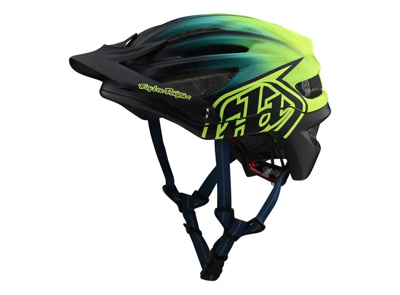 Troy Lee Designs A2 Mips Mtb Helmet - Stain'd - Navy-Yellow - 2020 1