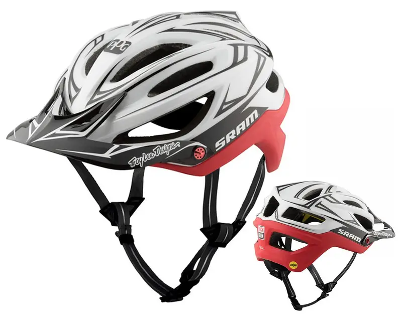 Troy Lee Designs A2 Mips Mtb Helmet - Team - White-Red 1