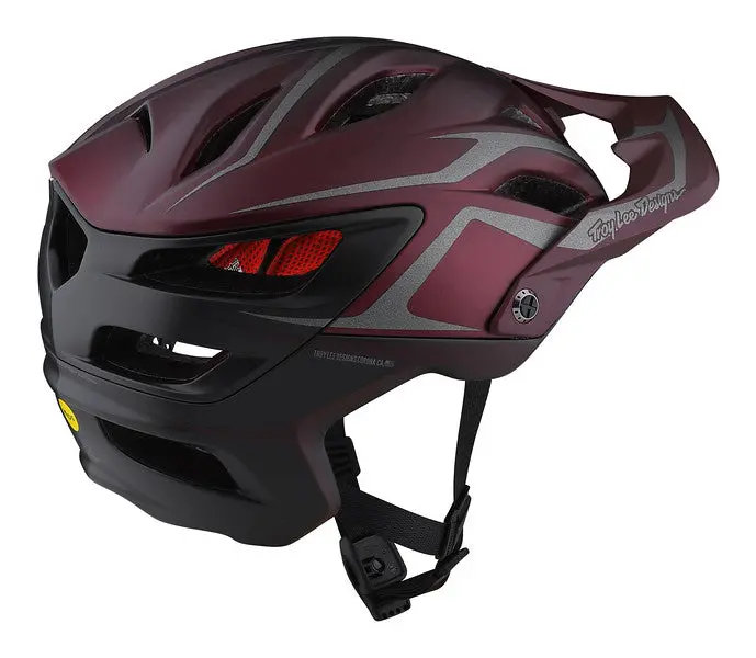 Troy Lee Designs A3 Mips Mtb Helmet - Jade-Burgundy 3