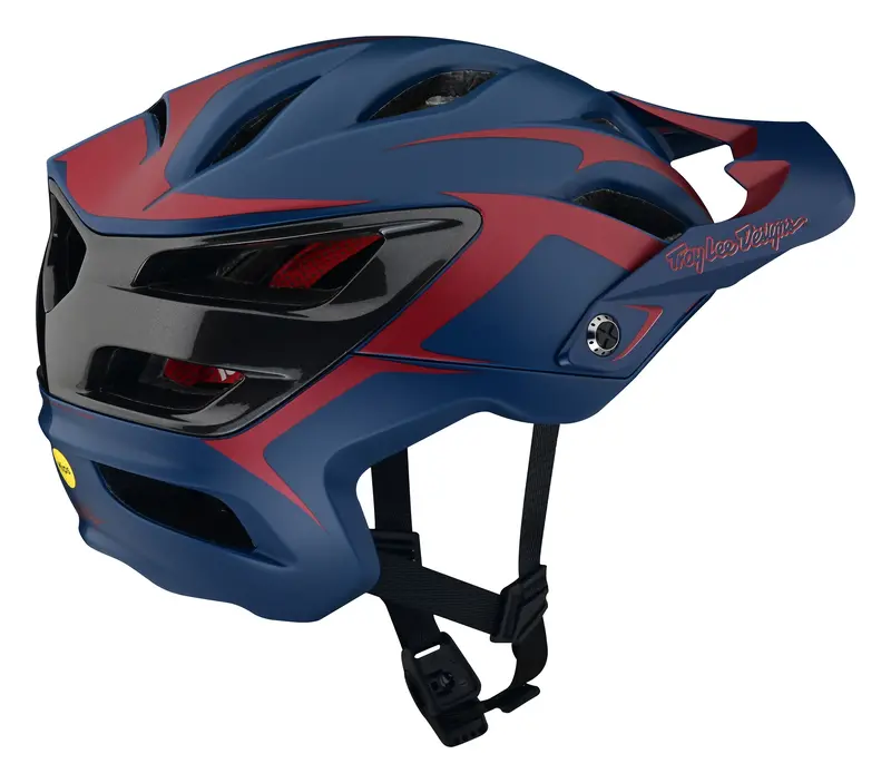 Troy Lee Designs A3 Mtb Helmet With Mips - Fang - Dark Blue-Burgundy - 2023 3