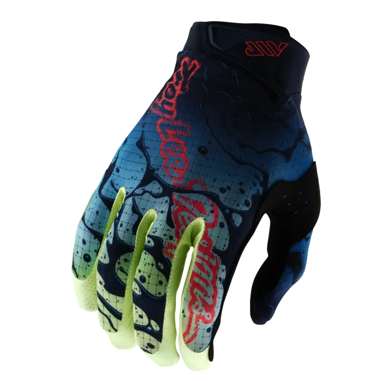 Troy Lee Designs Air Mtb Glove - Drip - Glo Yellow-Dark Navy 1