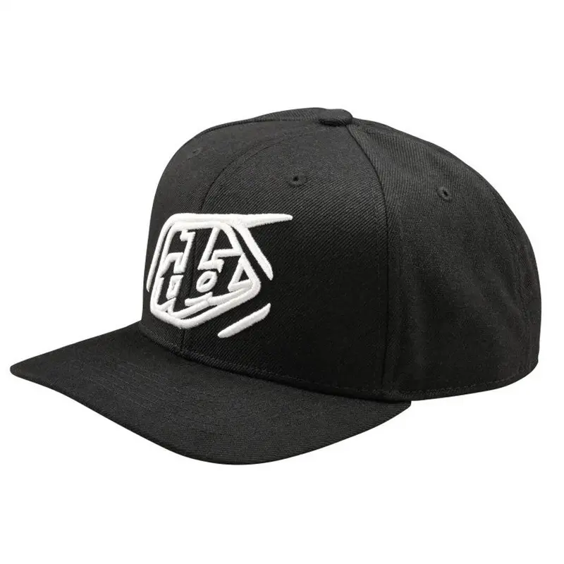Troy Lee Designs Badge Curved Snapback Hat - Black 1