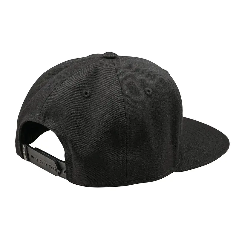 Troy Lee Designs Badge Flat Bill Snapback Hat - Black 2