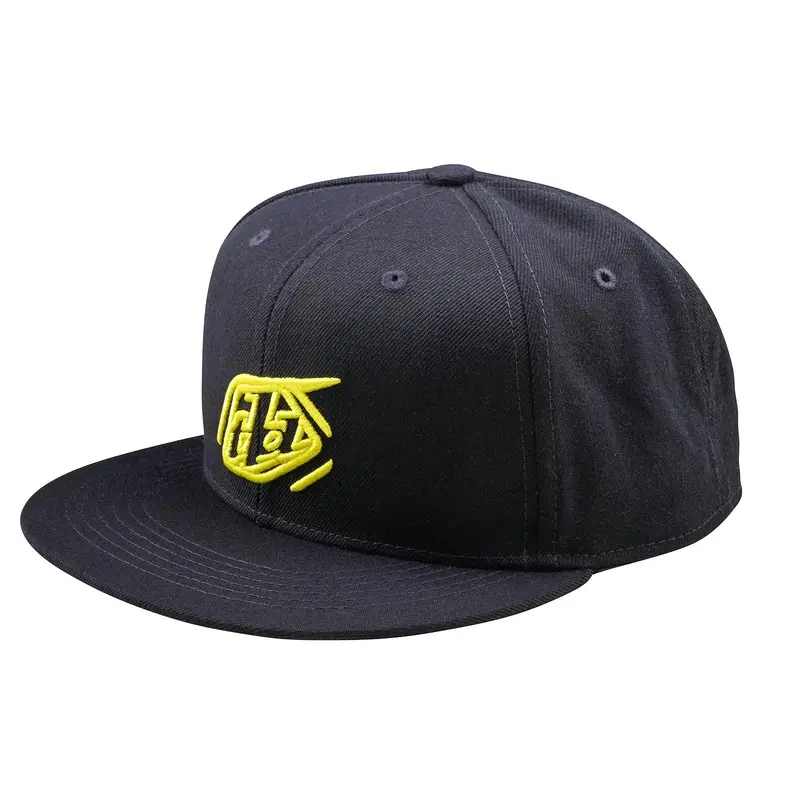 Troy Lee Designs Badge Flat Bill Snapback Hat - Navy 1
