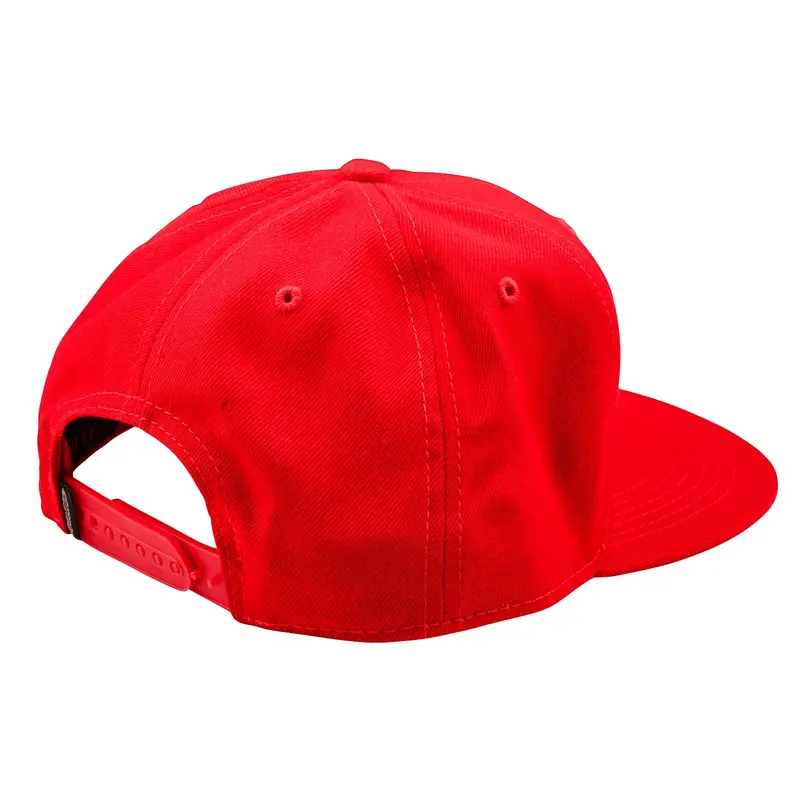 Troy Lee Designs Badge Flat Bill Snapback Hat - Team Red 2