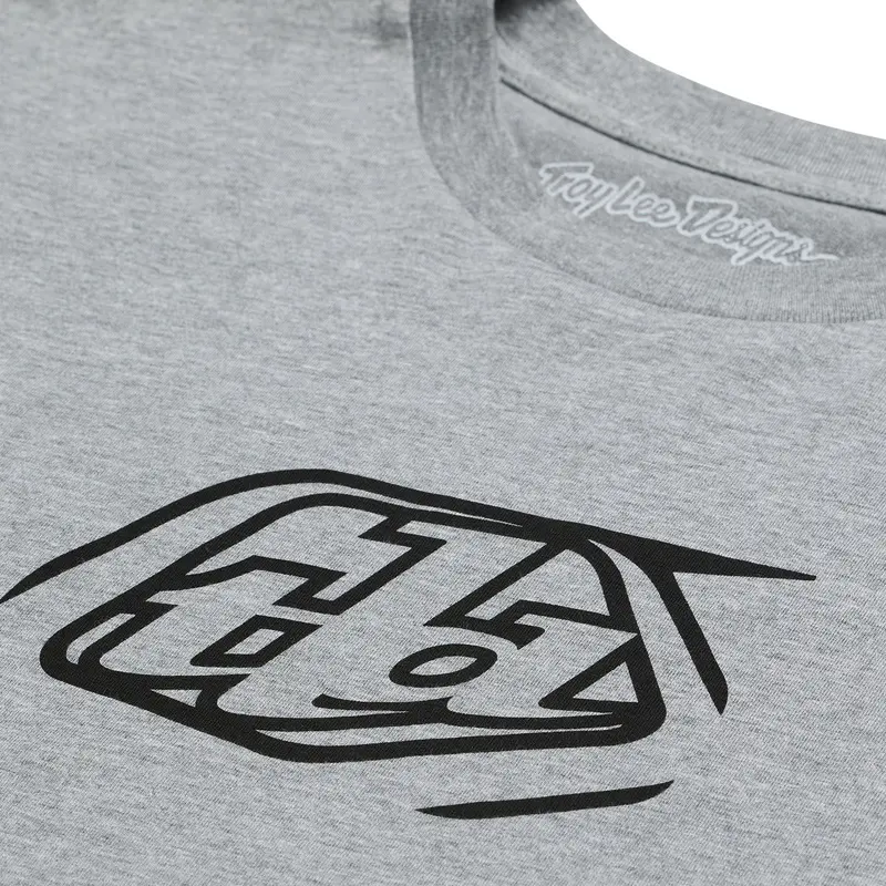 Troy Lee Designs Badge Short Sleeve Tee - Gray Heather 3