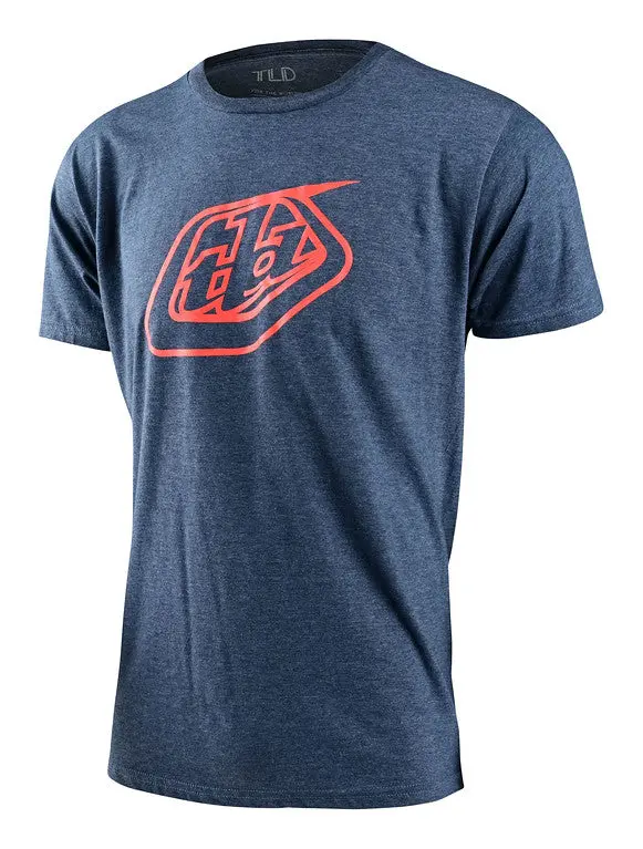 Troy Lee Designs Badge Short Sleeve Tee - Navy Black Heather 1