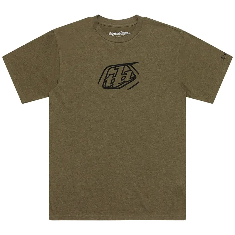 Troy Lee Designs Badge Short Sleeve Tee - Olive Heather 1