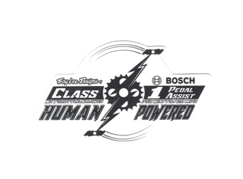 Troy Lee Designs Bosch - No Throttle Allowed Sticker 1