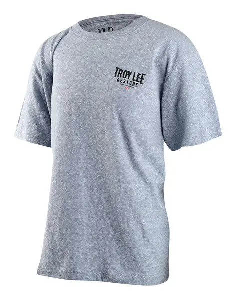 Troy Lee Designs Carb Short Sleeve Tee - Youth - Ash Heather 1