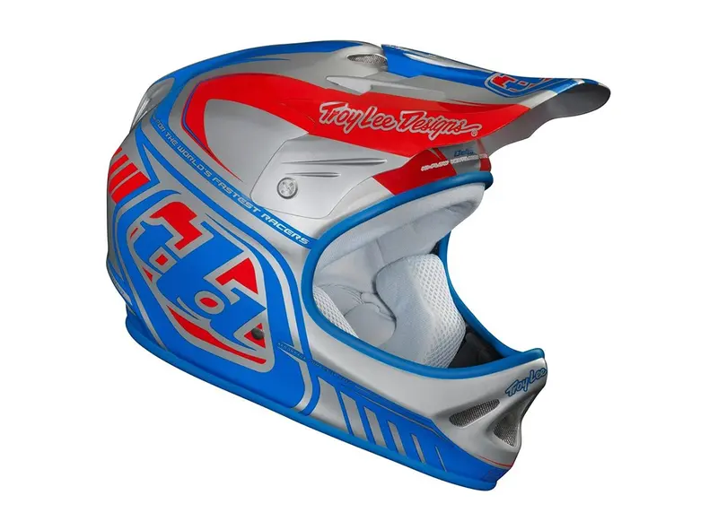 Troy Lee Designs D2 Delta Full Face Helmet - Silver-Blue 1
