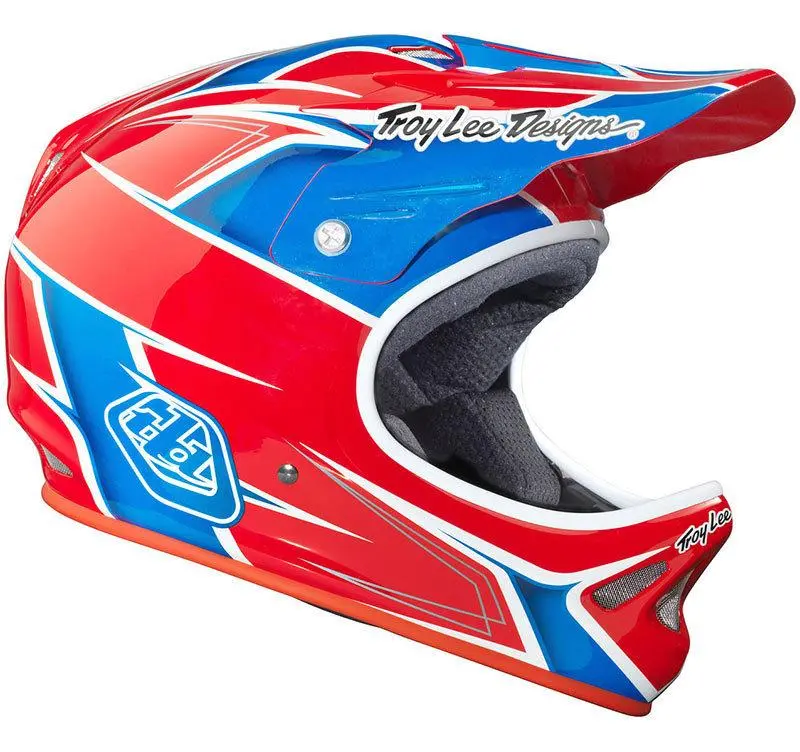 Troy Lee Designs D2 Turbo Full Face Helmet - Red-White-Blue 1