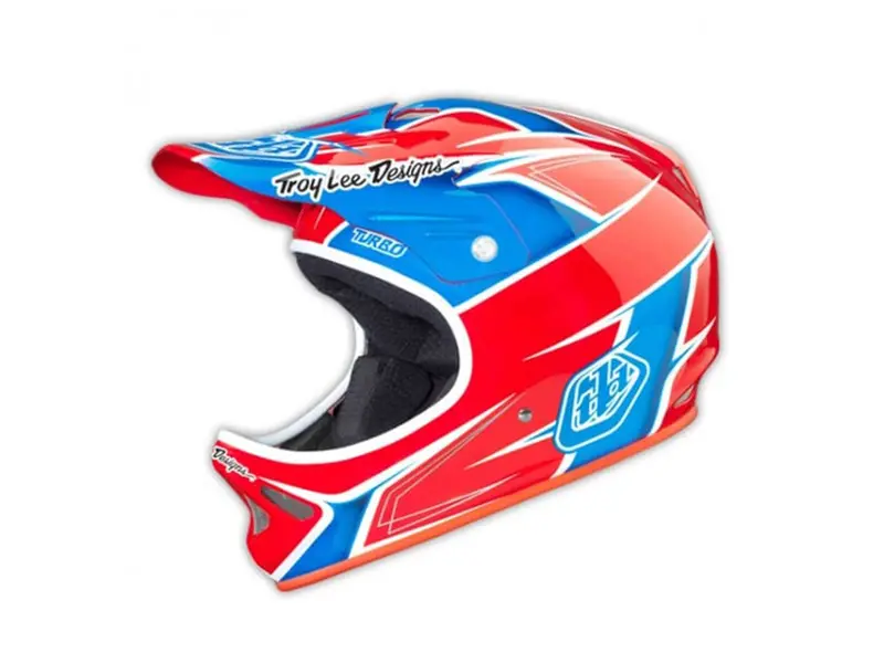 Troy Lee Designs D2 Turbo Full Face Helmet - Red-White-Blue 2