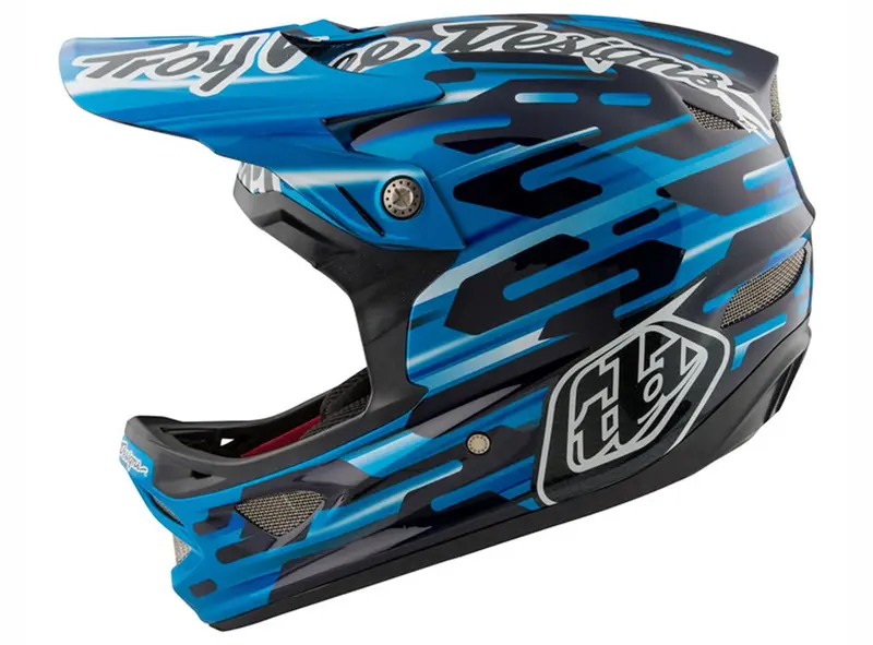 Troy Lee Designs D3 Carbon Mips Full Face Helmet - Code Blue 1