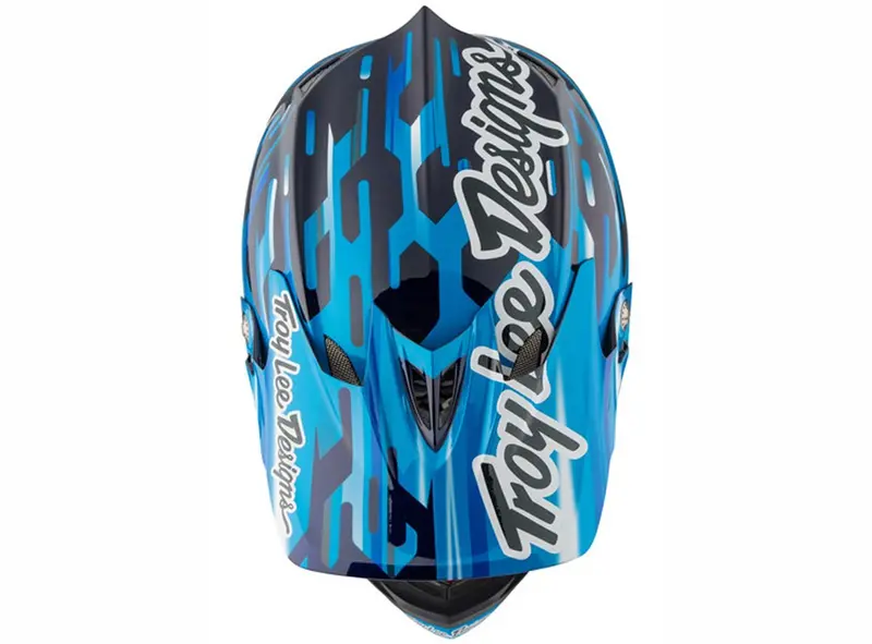 Troy Lee Designs D3 Carbon Mips Full Face Helmet - Code Blue 3