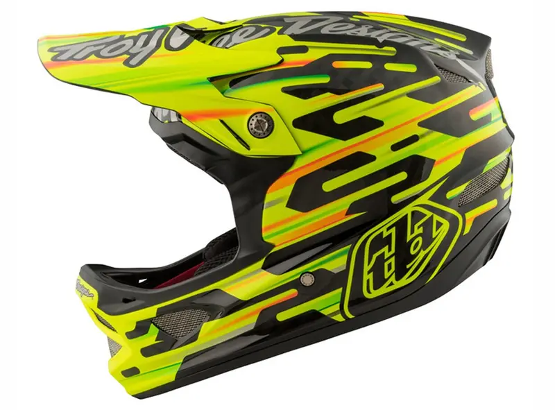 Troy Lee Designs D3 Carbon Mips Full Face Helmet - Code Yellow 1