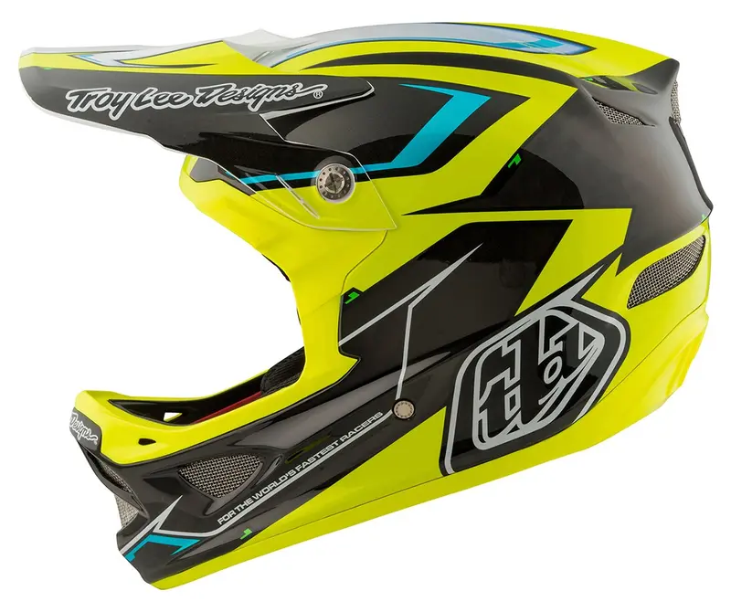 Troy Lee Designs D3 Composite Full Face Helmet - Cadence - Black-Yellow 1