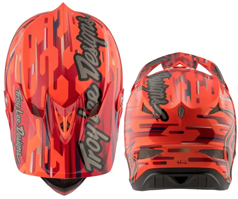 Troy Lee Designs D3 Composite Full Face Helmet - Code Orange 2