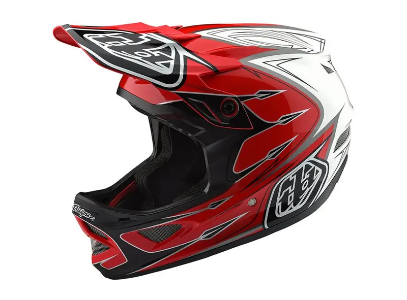 Troy Lee Designs D3 Composite Full Face Helmet - Corona Red-White - 2018 1