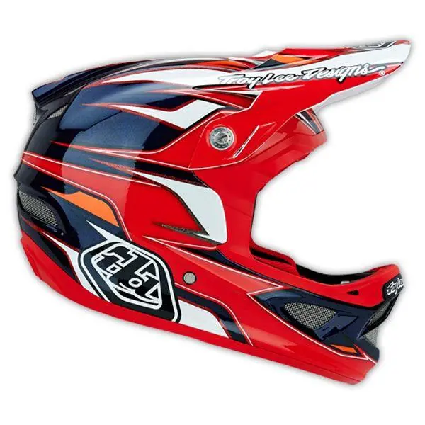 Troy Lee Designs D3 Composite Full Face Helmet - Evo Red 1
