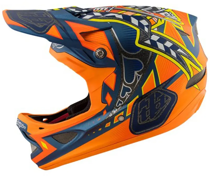 Troy Lee Designs D3 Composite Full Face Helmet - Longshot Orange 1