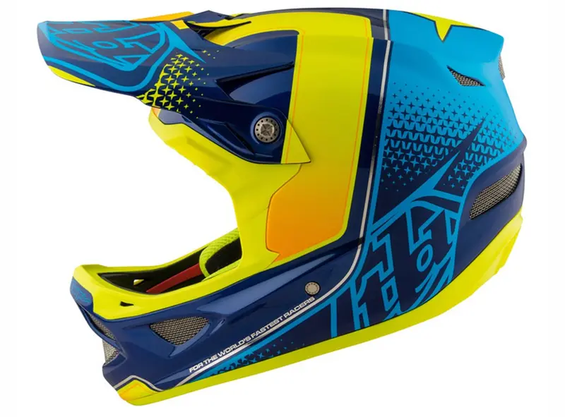 Troy Lee Designs D3 Composite Full Face Helmet - Starburst Yellow 1