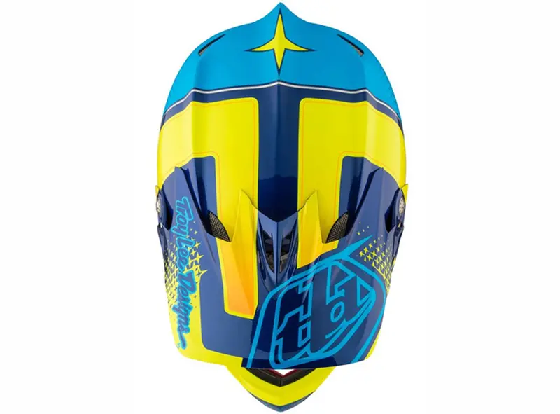 Troy Lee Designs D3 Composite Full Face Helmet - Starburst Yellow 3