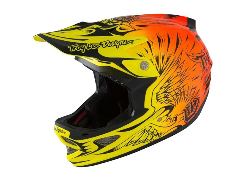 Troy Lee Designs D3 Composite Mips Full Face Helmet - Ravage Orange 1